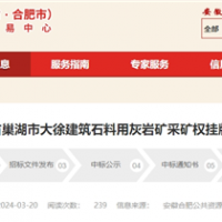 年產砂石980萬噸！安徽儲量超億噸大礦5億起拍